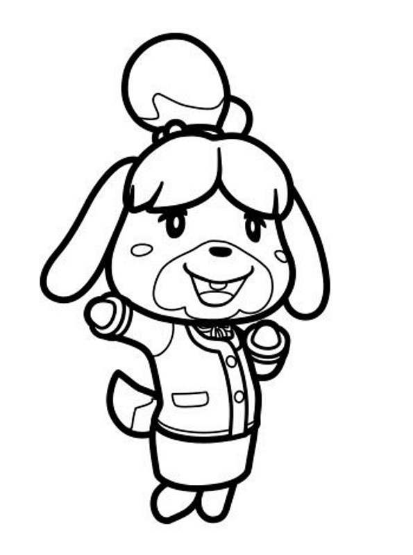 Coloriage Marie Dog Shih Tzu - Animal crossing à imprimer