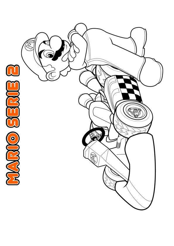 Coloriage Mario et Luigi sautant dans le château - Mario à imprimer