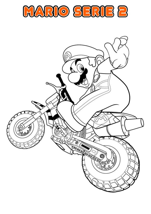 Coloriage Mario courant après Bowser et ses sbires - Mario à imprimer