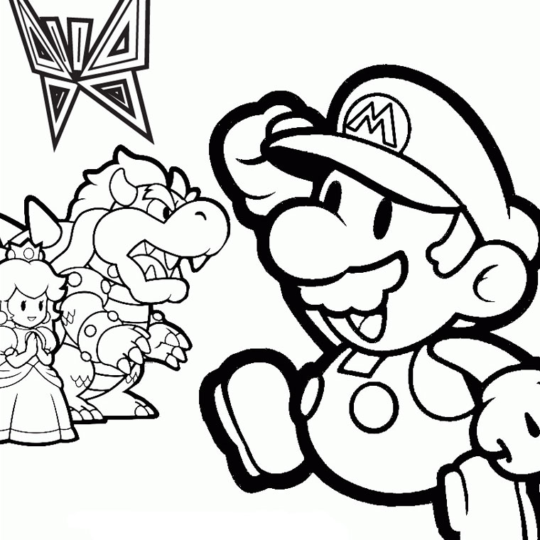 Coloriage Mario Foot - Foot à imprimer