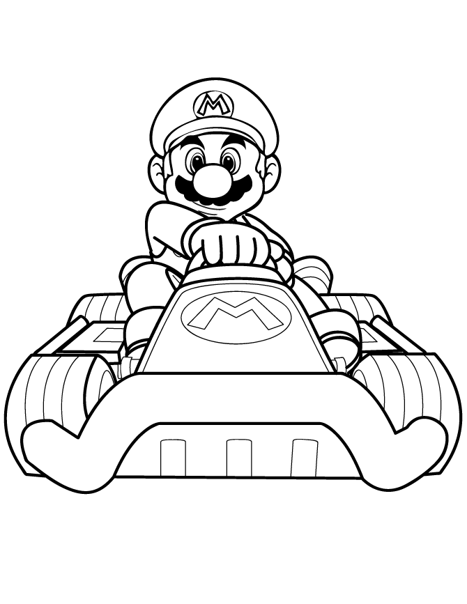 Coloriage Mario Kart Garçon - Garçon à imprimer