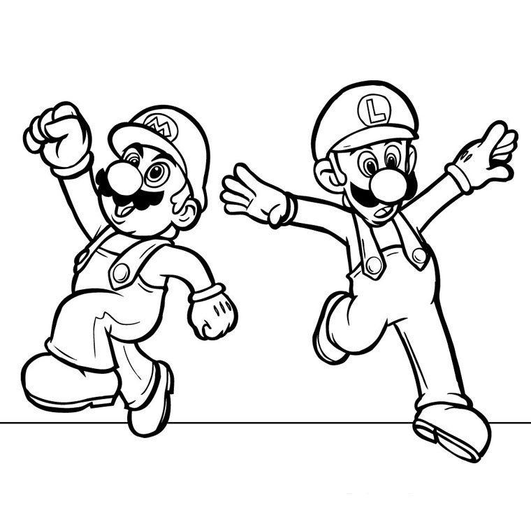 Coloriage Mario Strikers - Mario à imprimer