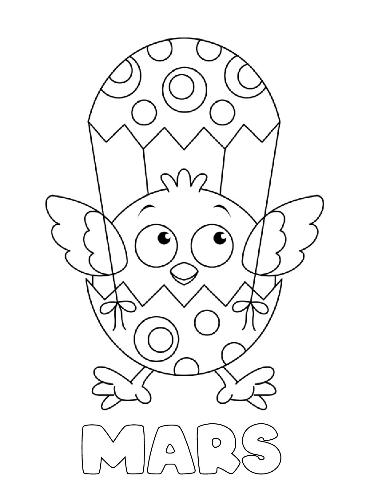 Coloriage Mars Maternelle Oiseau Œuf - Mars à imprimer