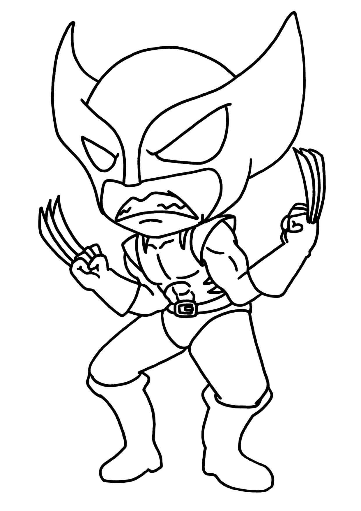 Coloriage Marvel Wolverine - Marvel à imprimer