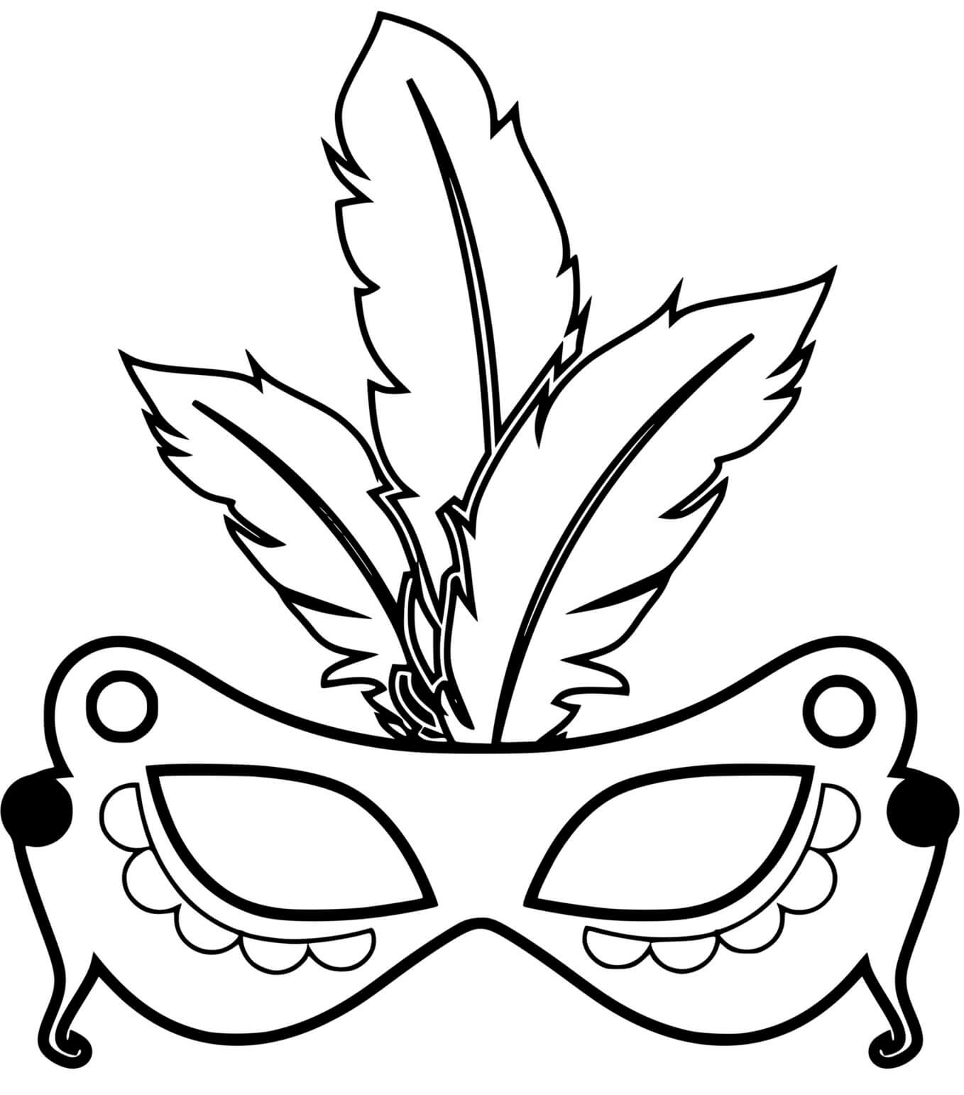 Coloriage Masque Carnaval Facile Maternelle - Carnaval à imprimer