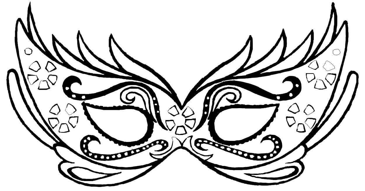 Coloriage Masque Carnaval - Carnaval à imprimer