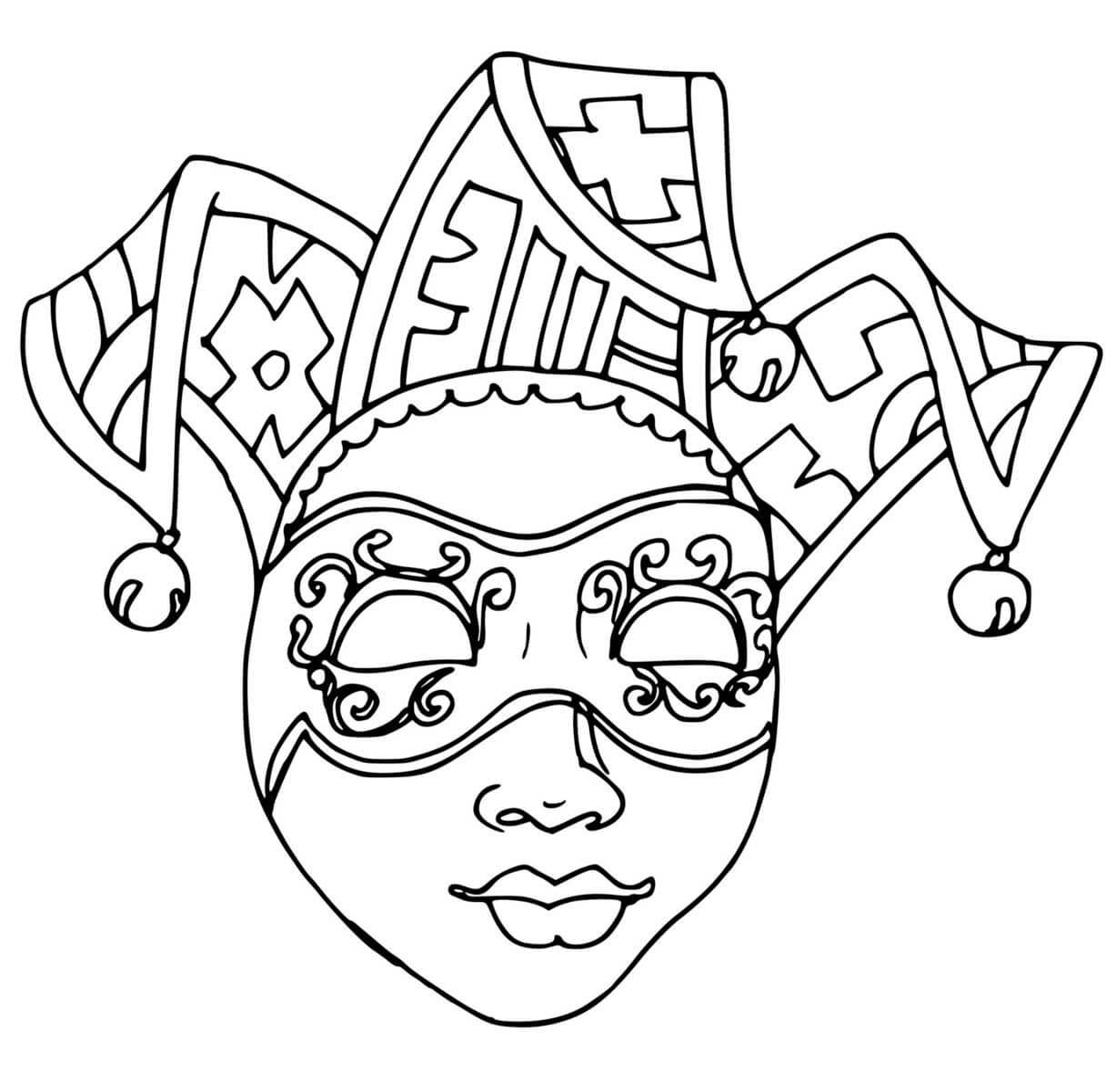 Coloriage Masque De Carnaval - Carnaval à imprimer