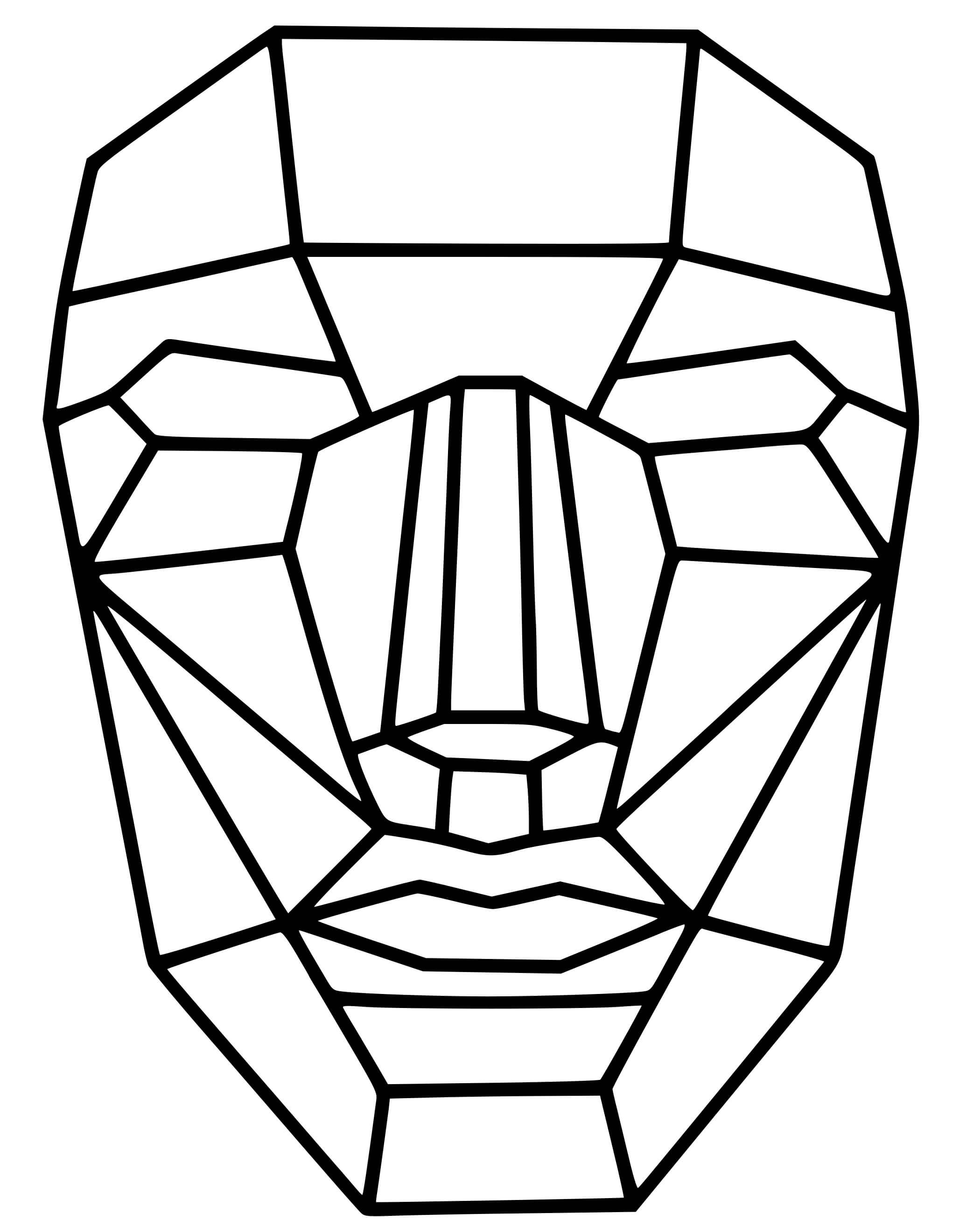 Coloriage Masque De Chef Squidgame - Squid games à imprimer
