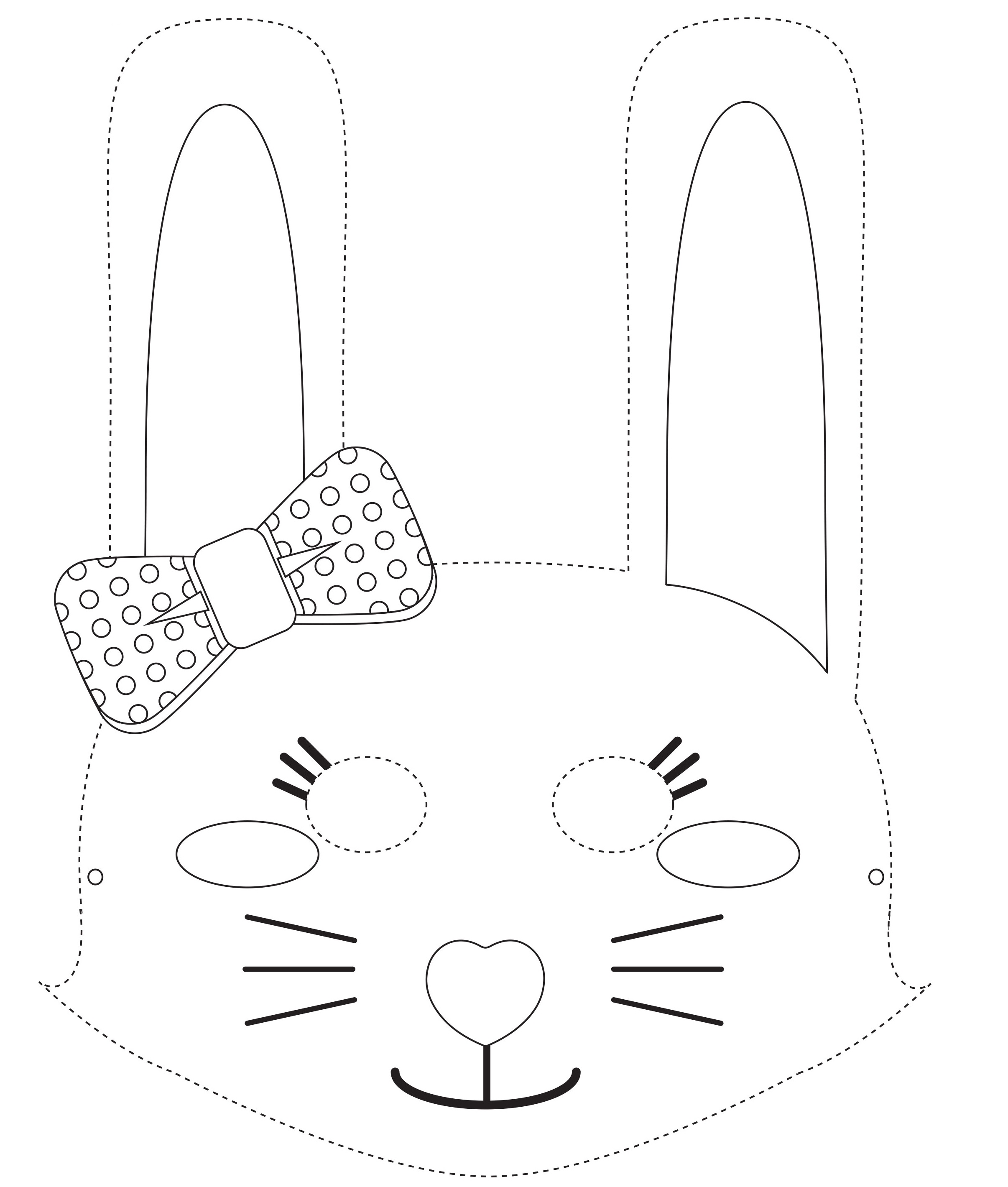 Coloriage Masque De Lapin A Colorier - Carnaval à imprimer