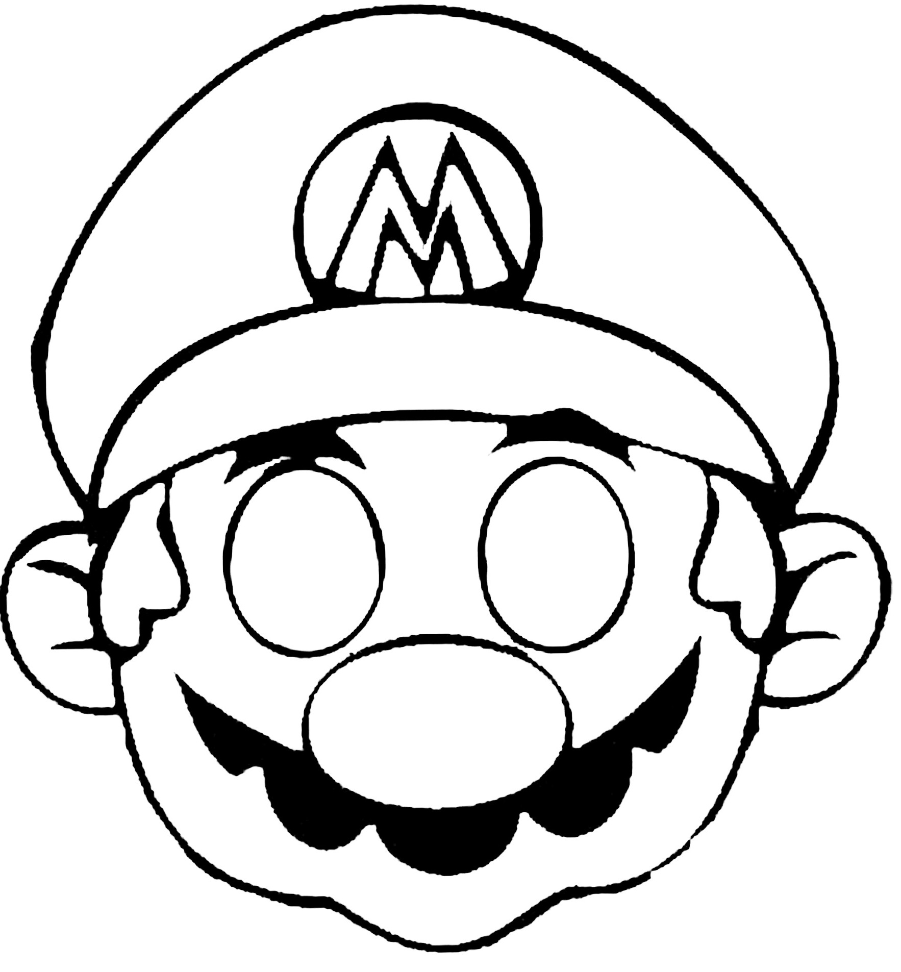 Coloriage Masque De Mario - Carnaval à imprimer