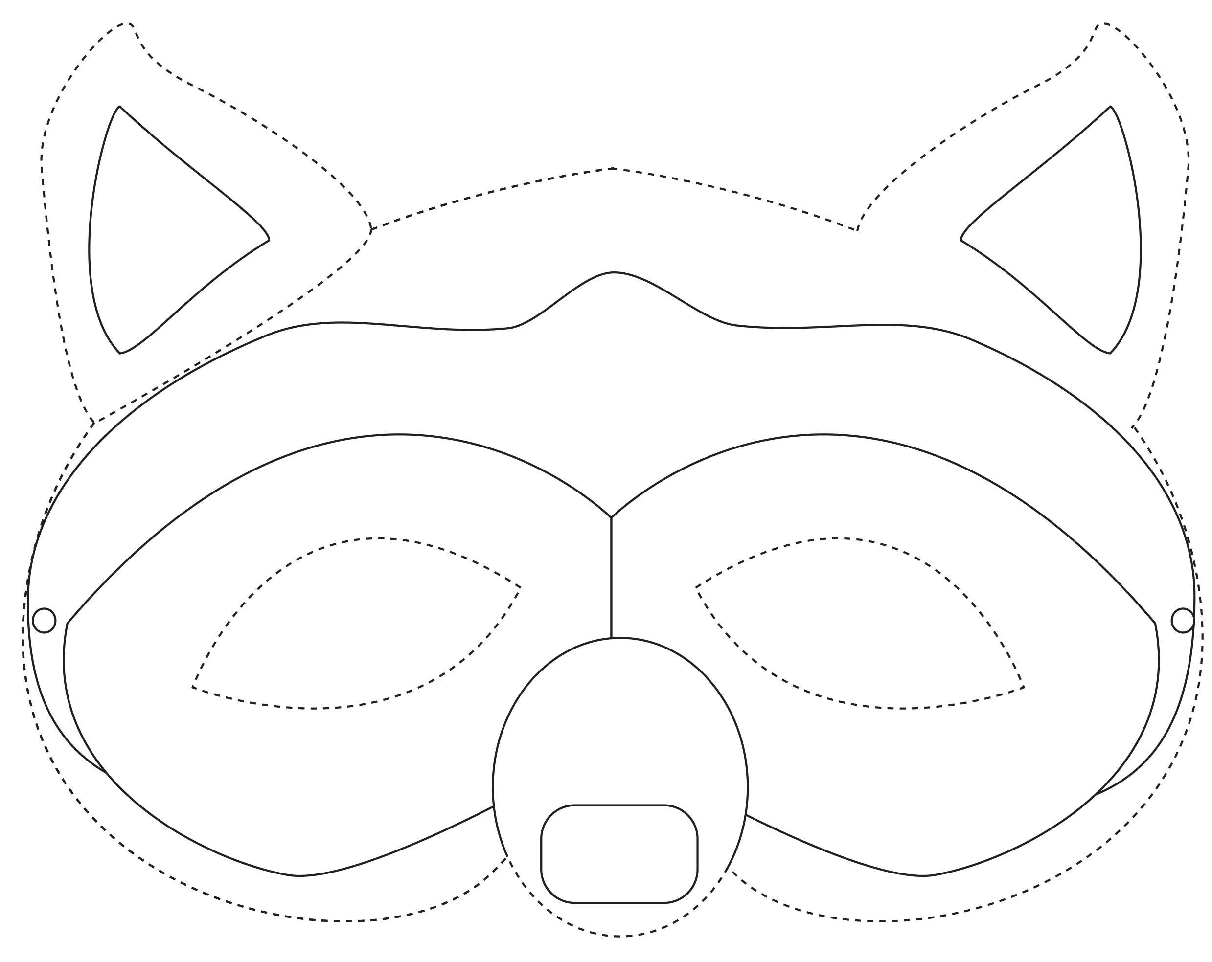 Coloriage Masque De Raton Laveur A Colorier - Carnaval à imprimer