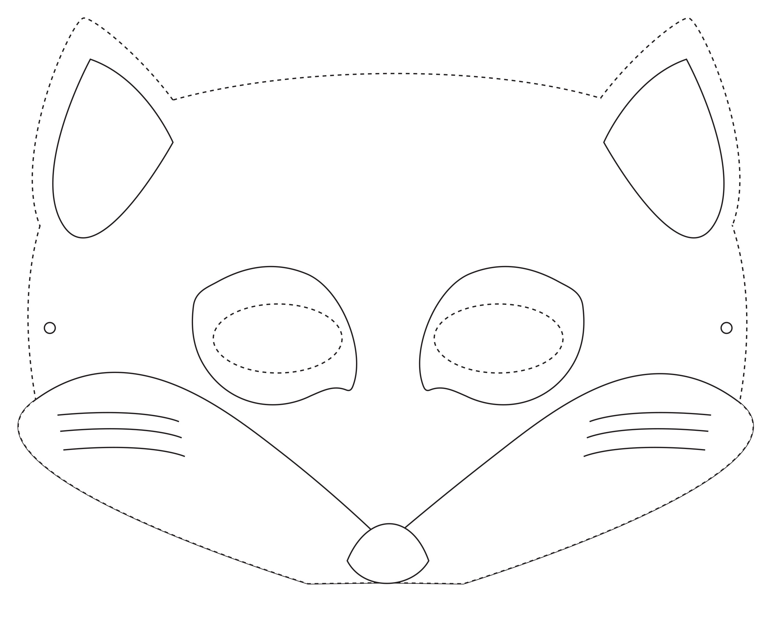 Coloriage Masque De Renard A Colorier - Carnaval à imprimer