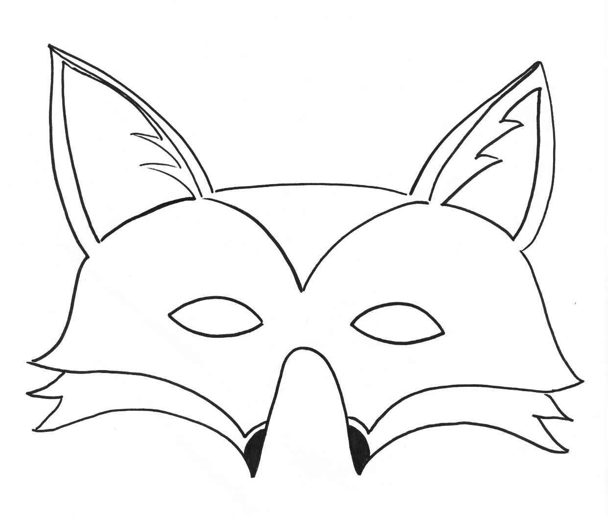 Coloriage Masque De Renard - Renard à imprimer