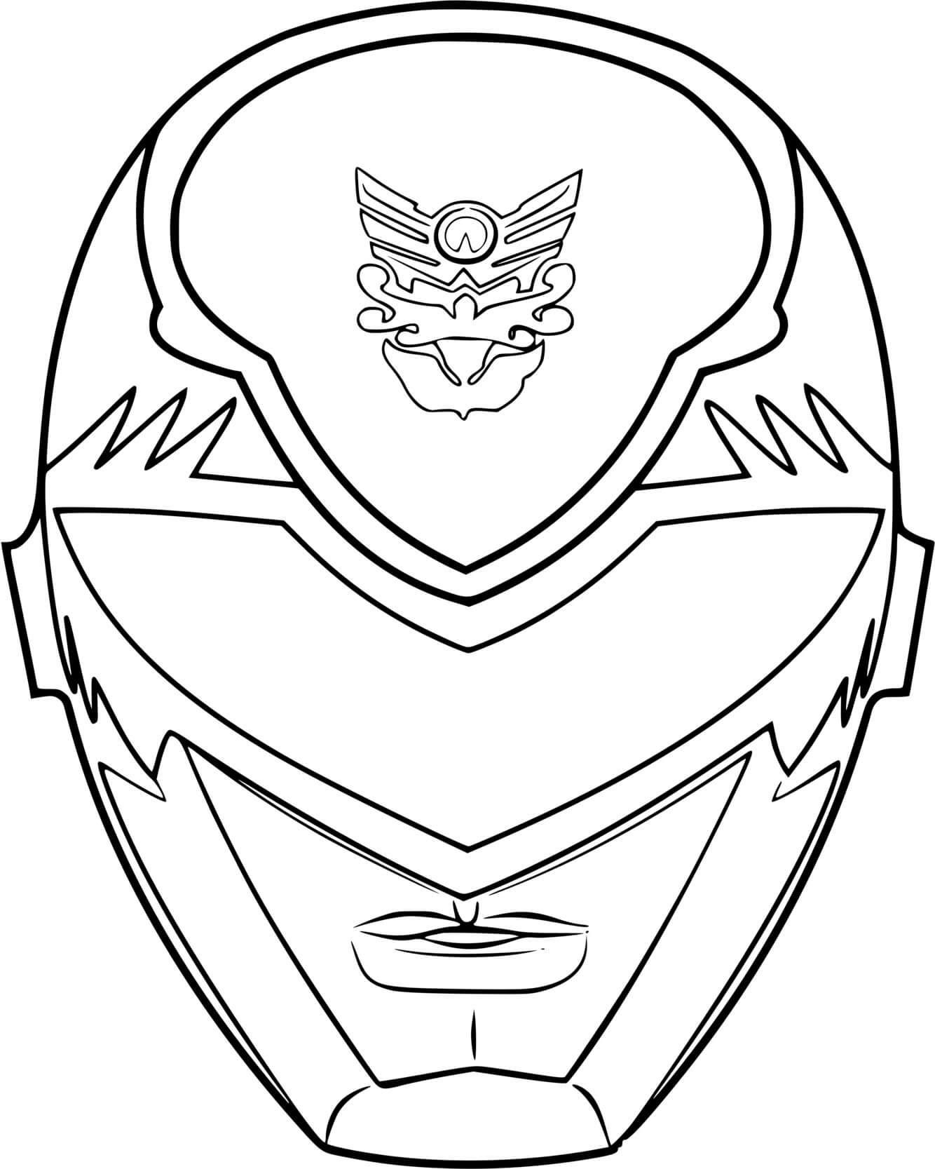 Coloriage Masque Power Rangers Ninja Steel - Power rangers à imprimer
