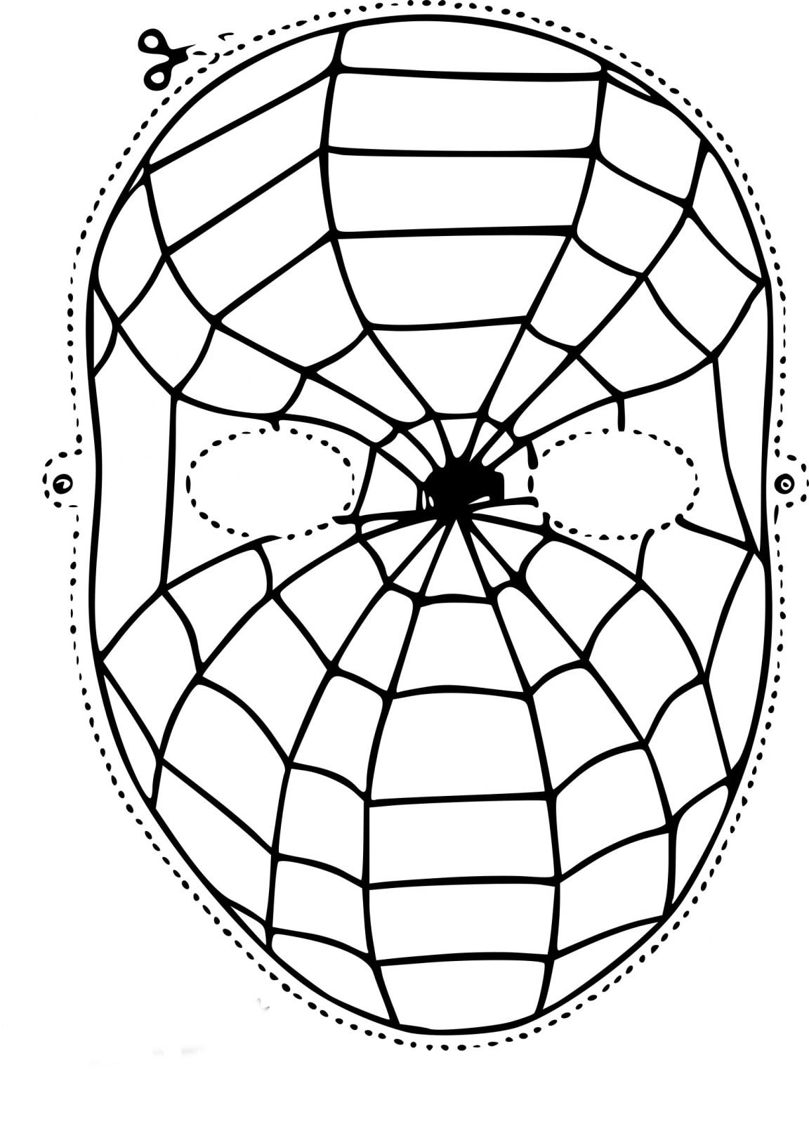 Coloriage Masque Spiderman - Carnaval à imprimer
