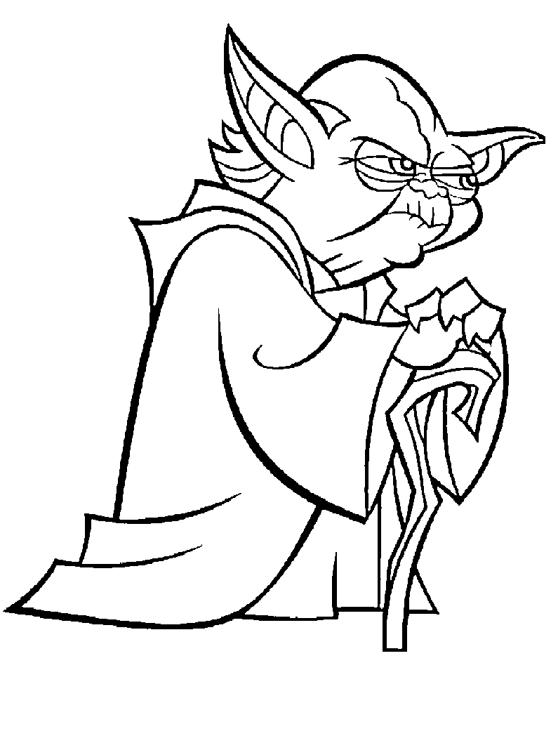 Coloriage Master Yoda Clonewars Jedi - Star wars à imprimer