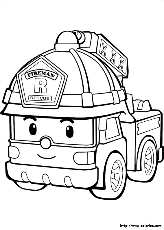 Coloriage Maternelle Camion De Pompier Pour Bébé - Police à imprimer