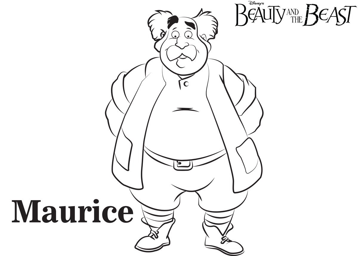 Coloriage Maurice - La Belle et la Bête à imprimer