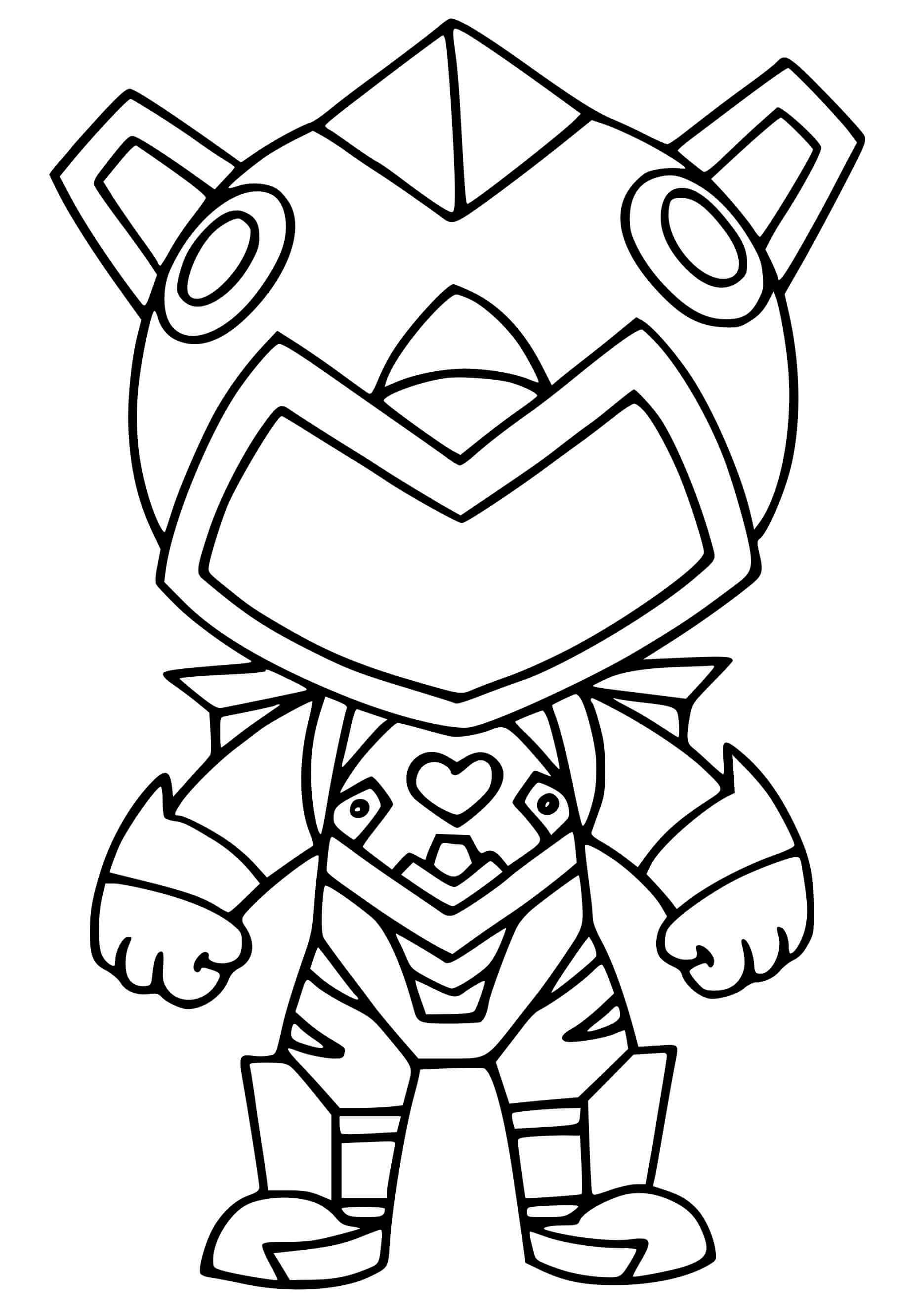 Coloriage Mecha Cuddle Master Fortnite - Fortnite à imprimer