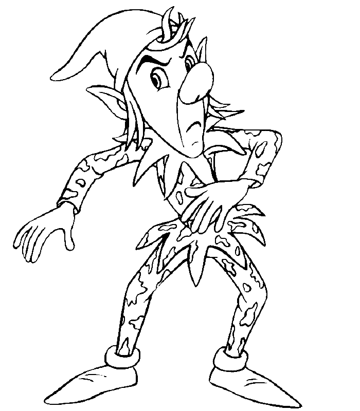 Coloriage Méchant Lutin - Oui oui à imprimer