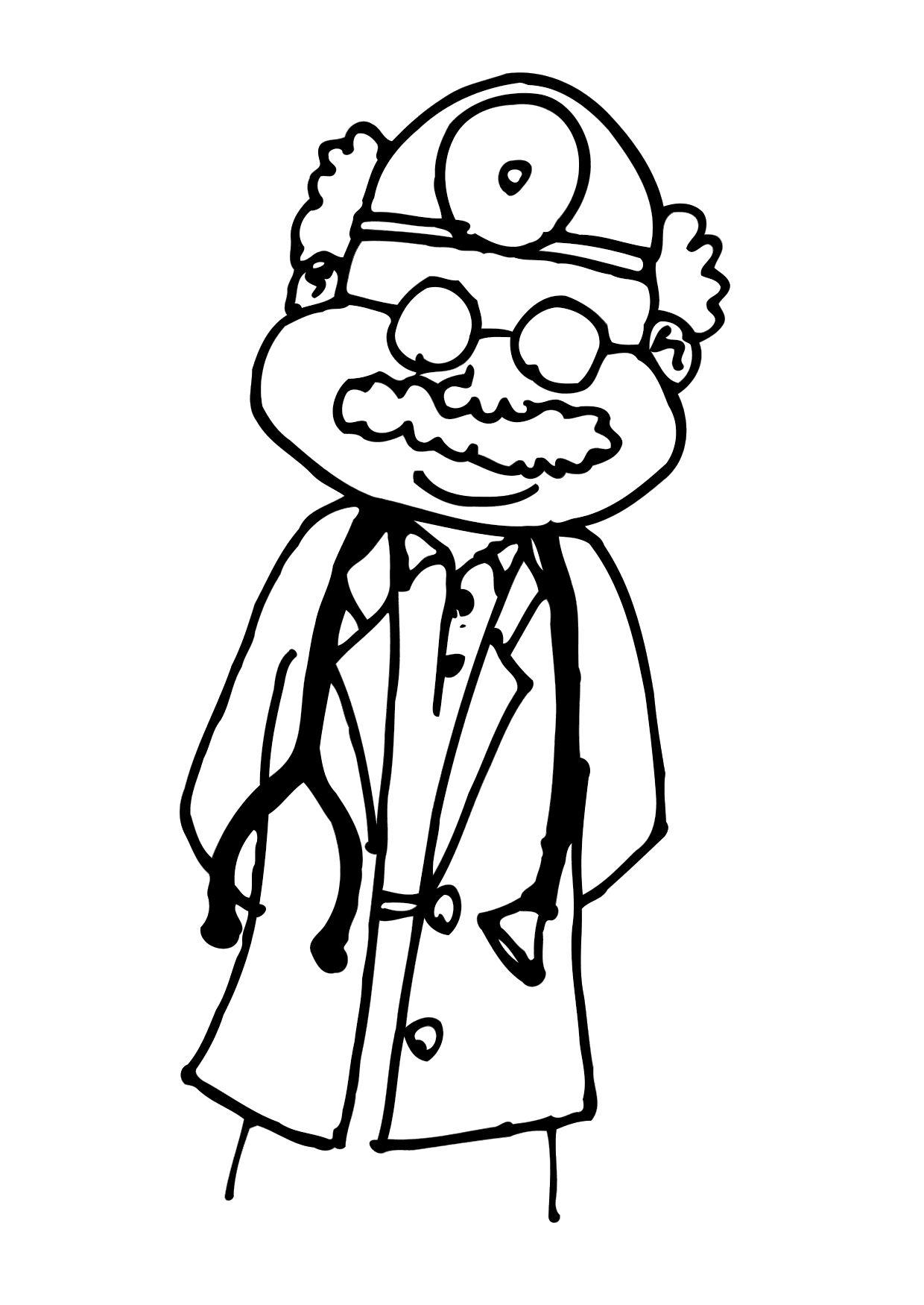 Coloriage Médecin Chirurgien - Docteur médecin à imprimer