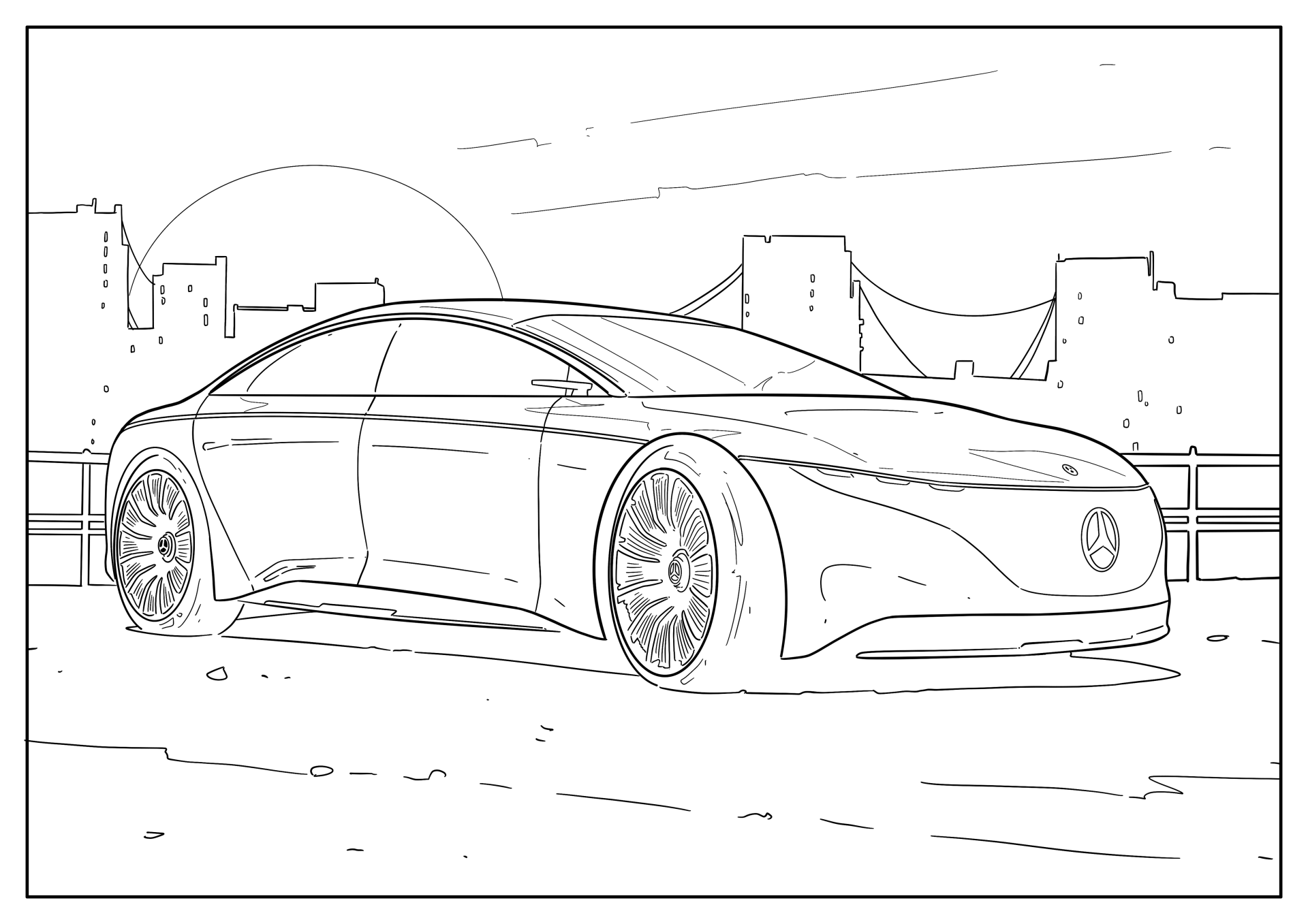 Coloriage Mercedes Benz Automobile - Voiture à imprimer