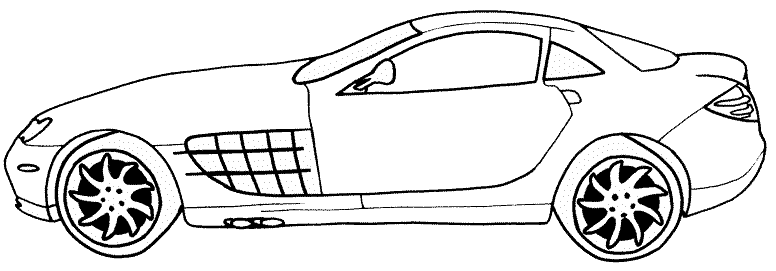Coloriage Mercedes - Voiture à imprimer