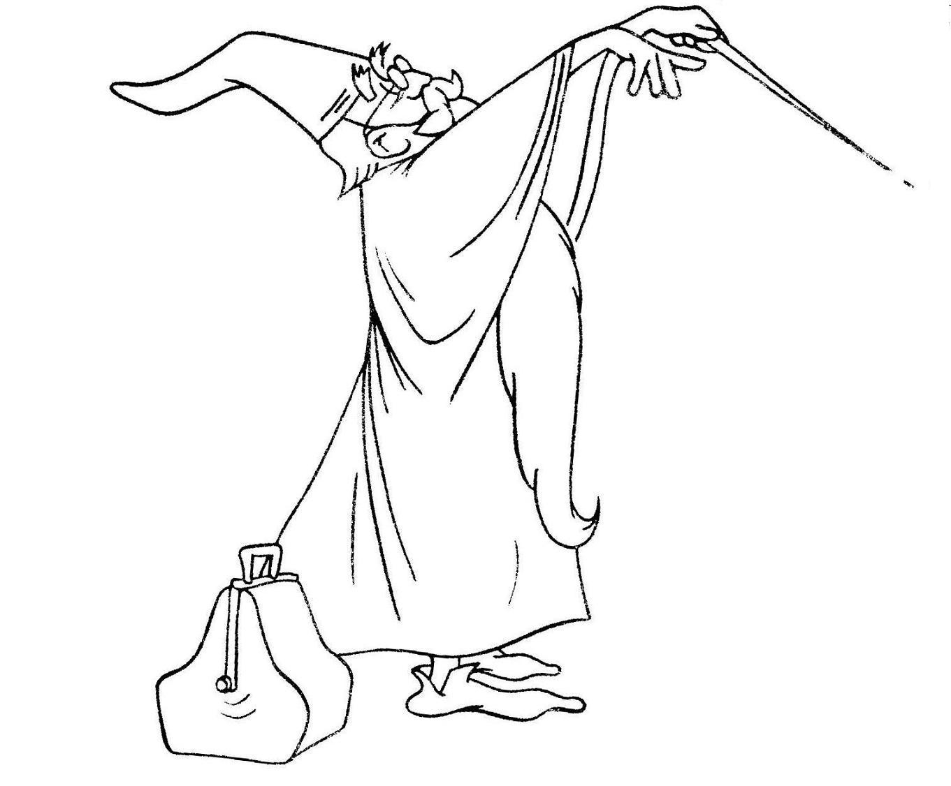 Coloriage Merlin lenchanteur film disney - Disney à imprimer