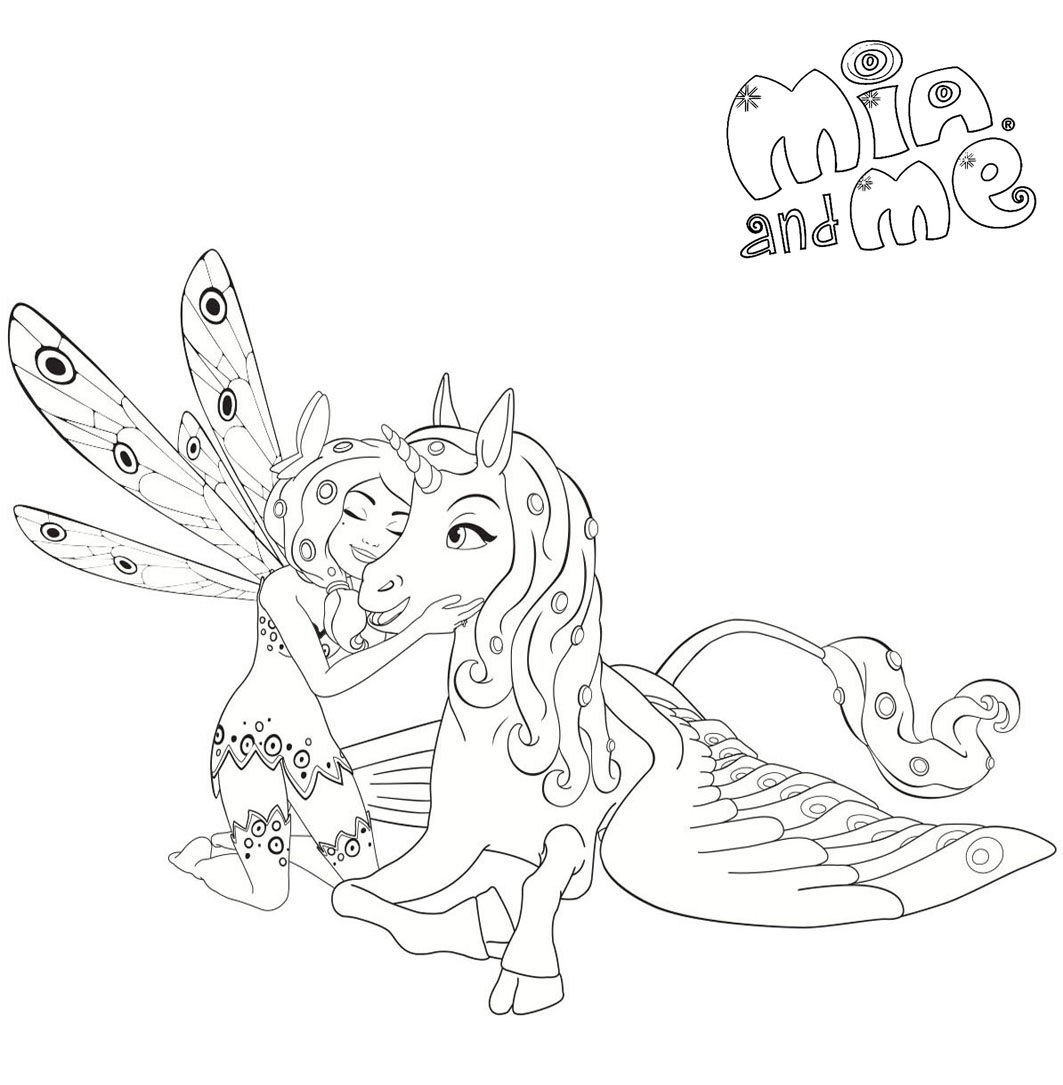 Coloriage Mia Et Onchao Le Veritable Amour - Mia et moi à imprimer
