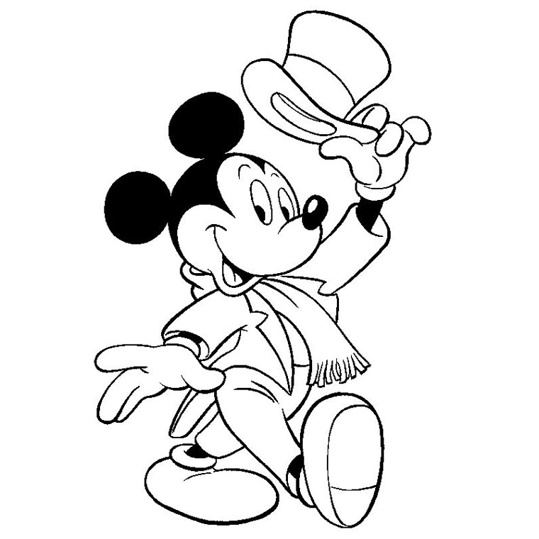 Coloriage Mickey Disney - Alphabet disney à imprimer