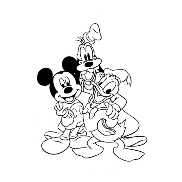 Coloriage Mickey Donald - Alphabet disney à imprimer