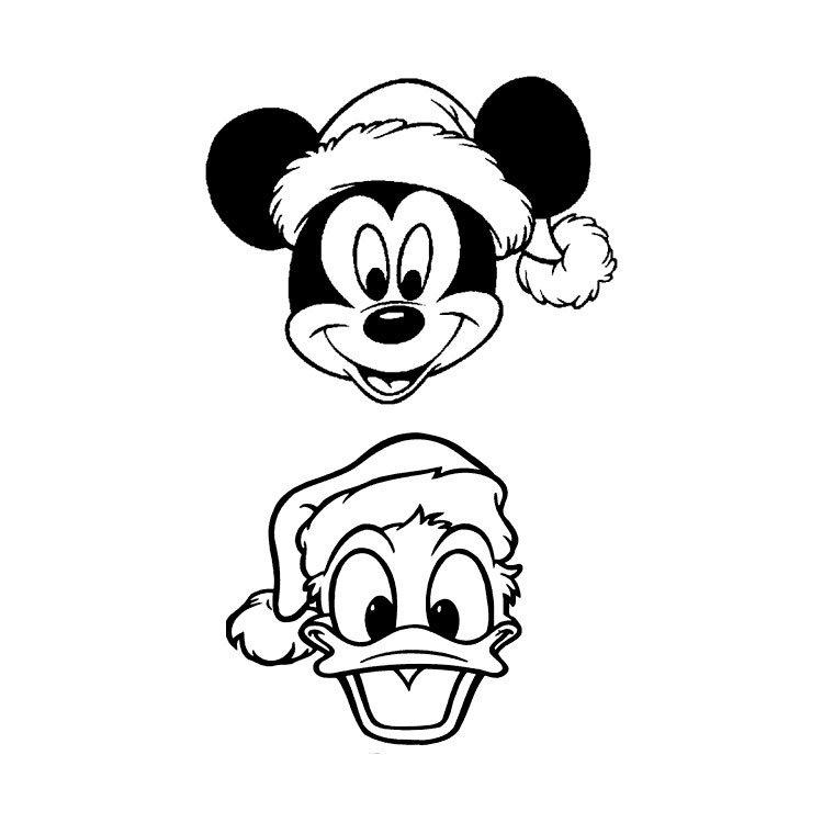 Coloriage Mickey Et Donald - Alphabet disney à imprimer