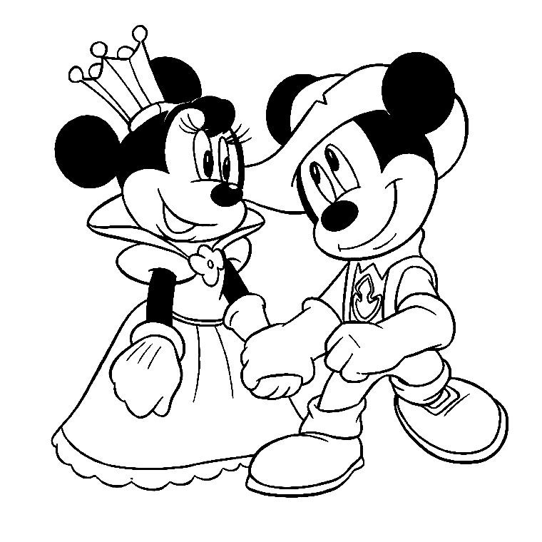 Coloriage Mickey Et Les 3 Mousquetaires - Alphabet disney à imprimer