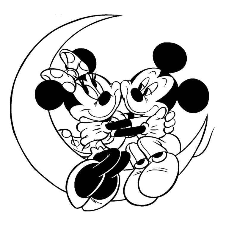 Coloriage Mickey Et Minnie - Alphabet disney à imprimer