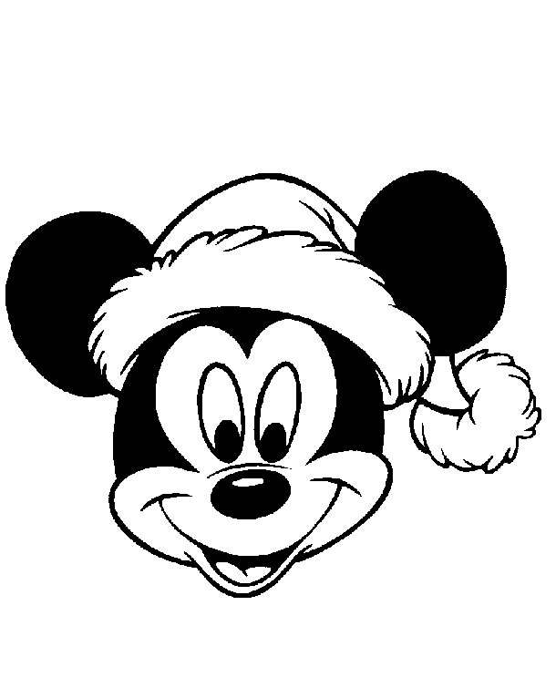 Coloriage Mickey Mouse sapin de Noël Disney - Noël Disney à imprimer