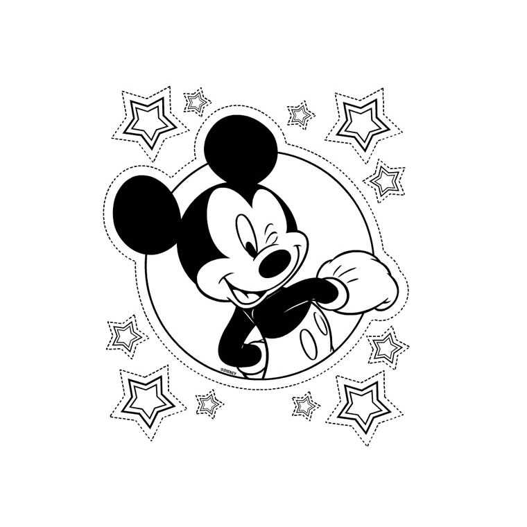 Coloriage Mickey Mouse - Alphabet disney à imprimer