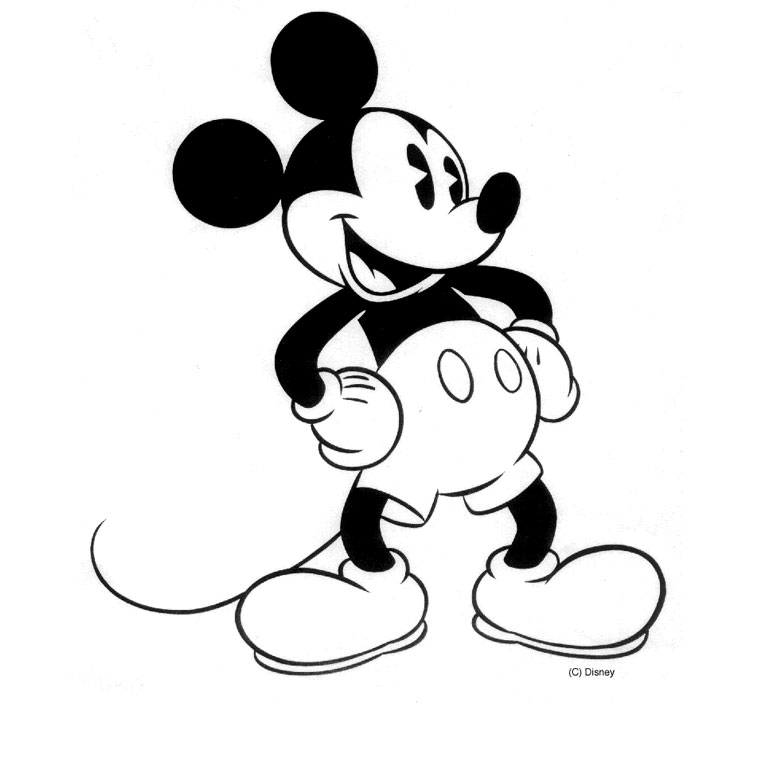 Coloriage Mickey - Alphabet disney à imprimer