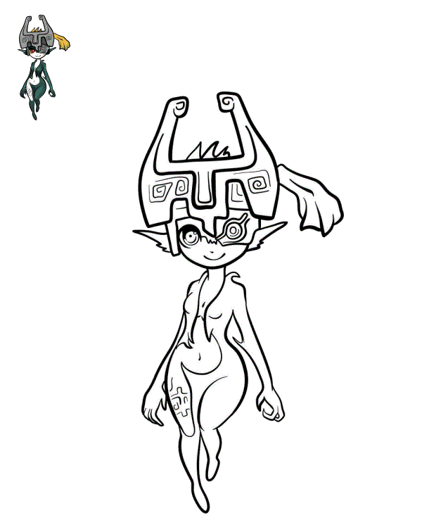 Coloriage Midna Resident De Twilight Realm - Zelda à imprimer