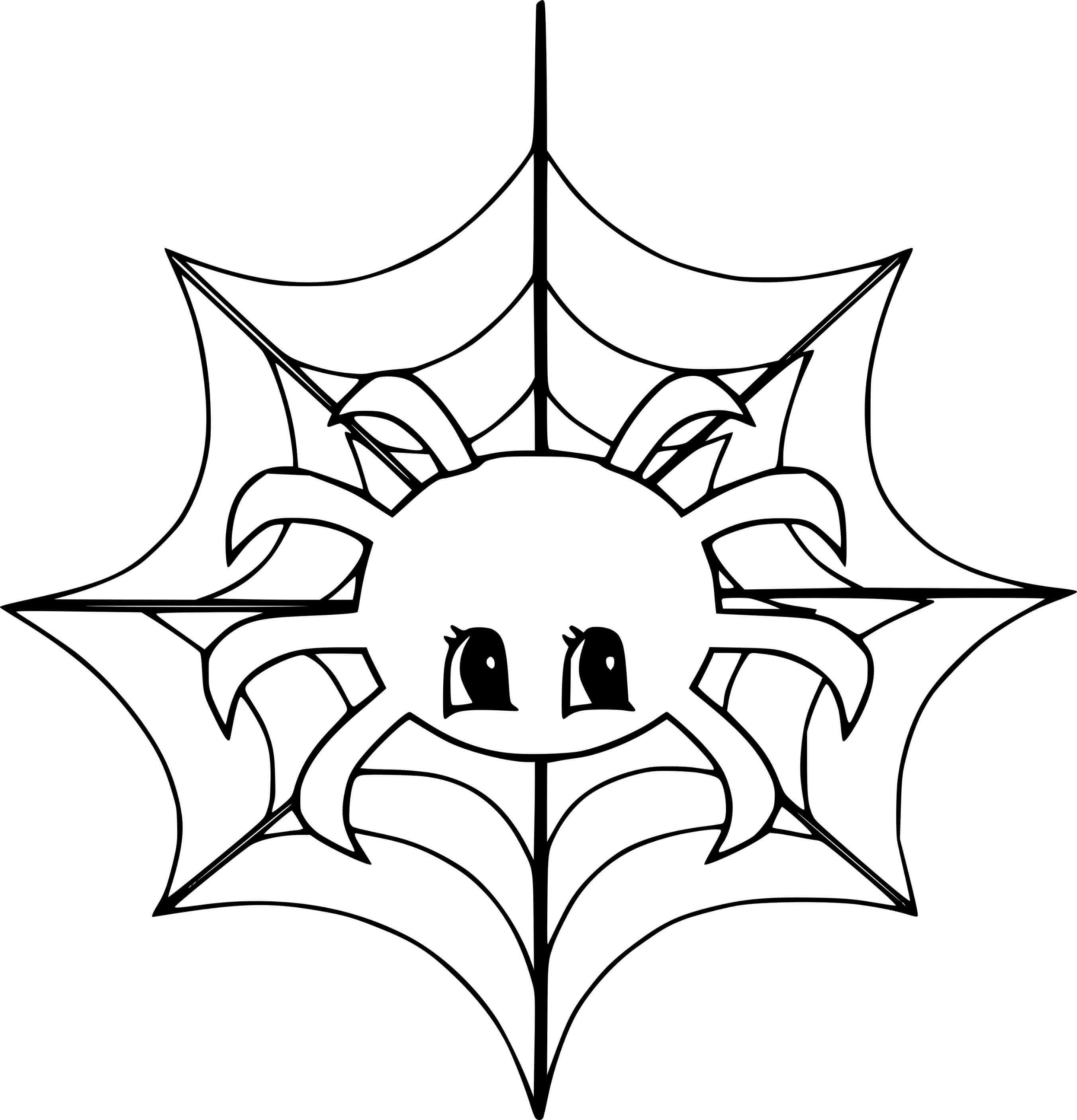Coloriage Mignon Araignée Spinning - Araignée à imprimer