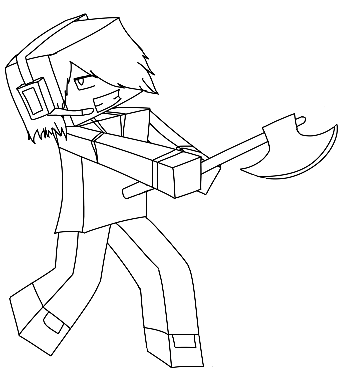 Coloriage Minecraft Cartoon Deadlox By 11icedragon11 - Minecraft à imprimer