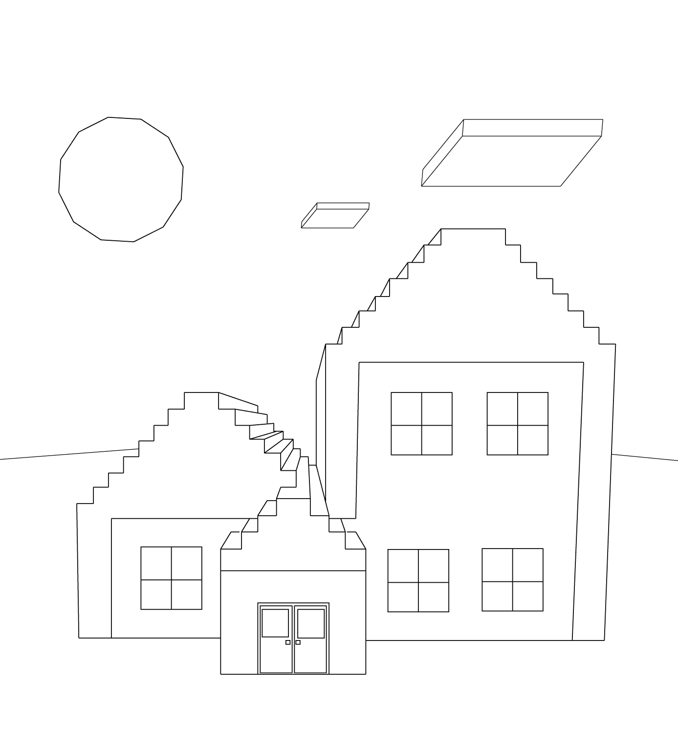 Coloriage Minecraft Maison - Minecraft à imprimer