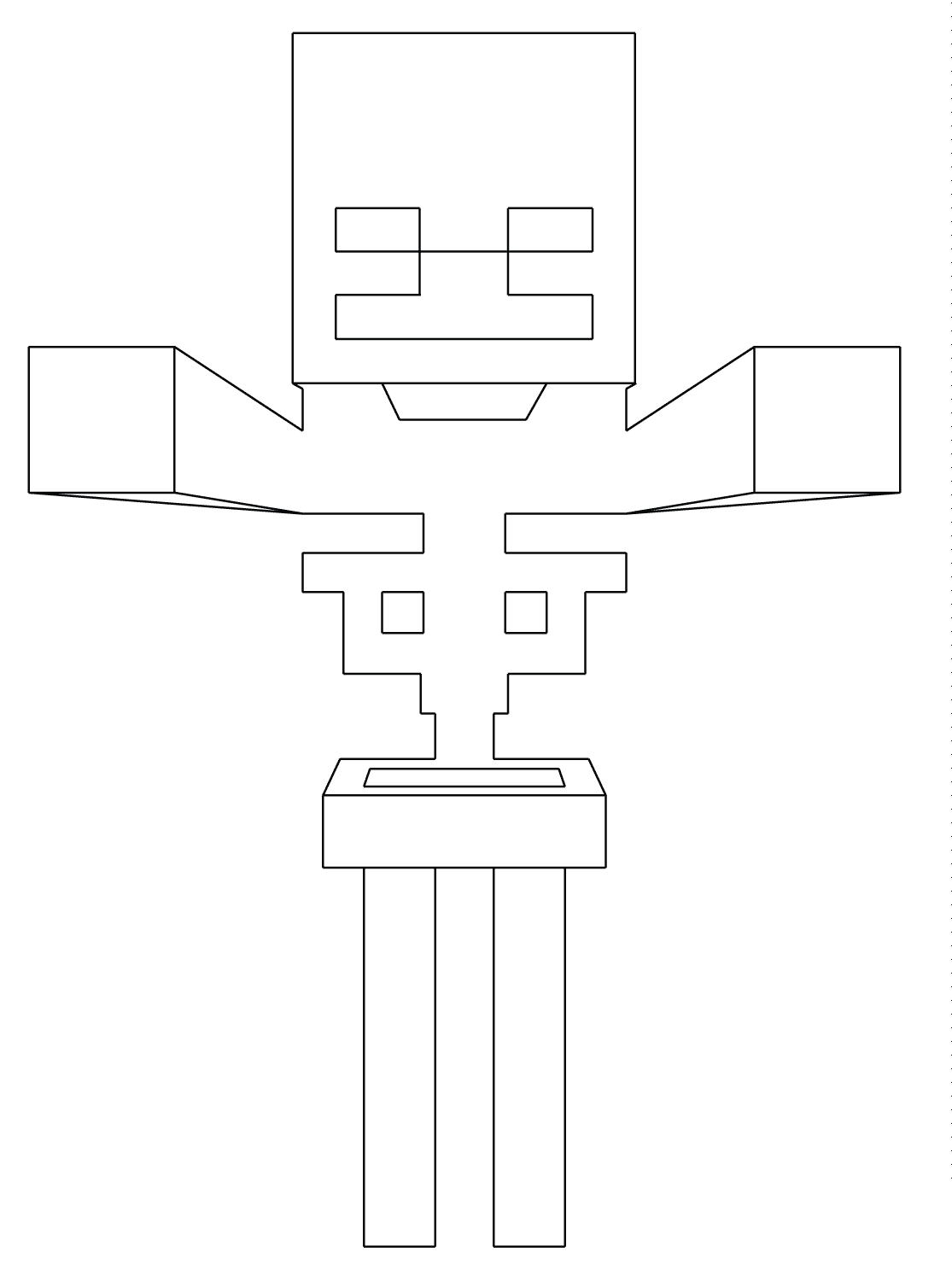 Coloriage Minecraft Skeleton - Minecraft à imprimer