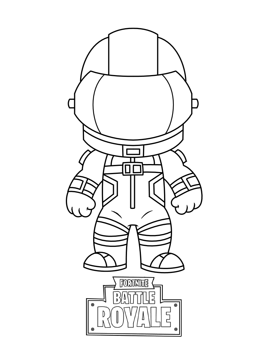 Coloriage Mini Fortnite Dark Vanguard - Fortnite à imprimer