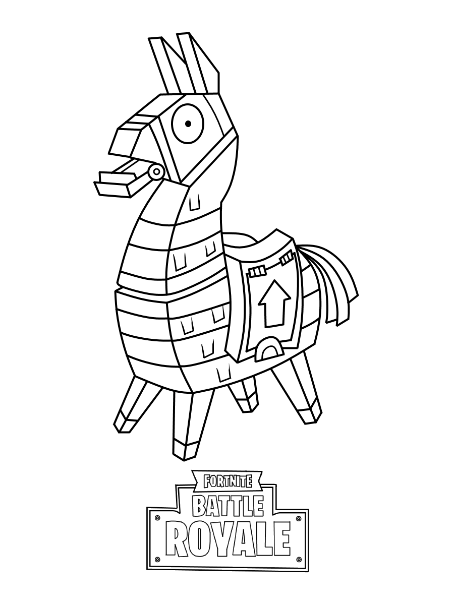 Coloriage Mini Fortnite Lama Skin - Fortnite à imprimer