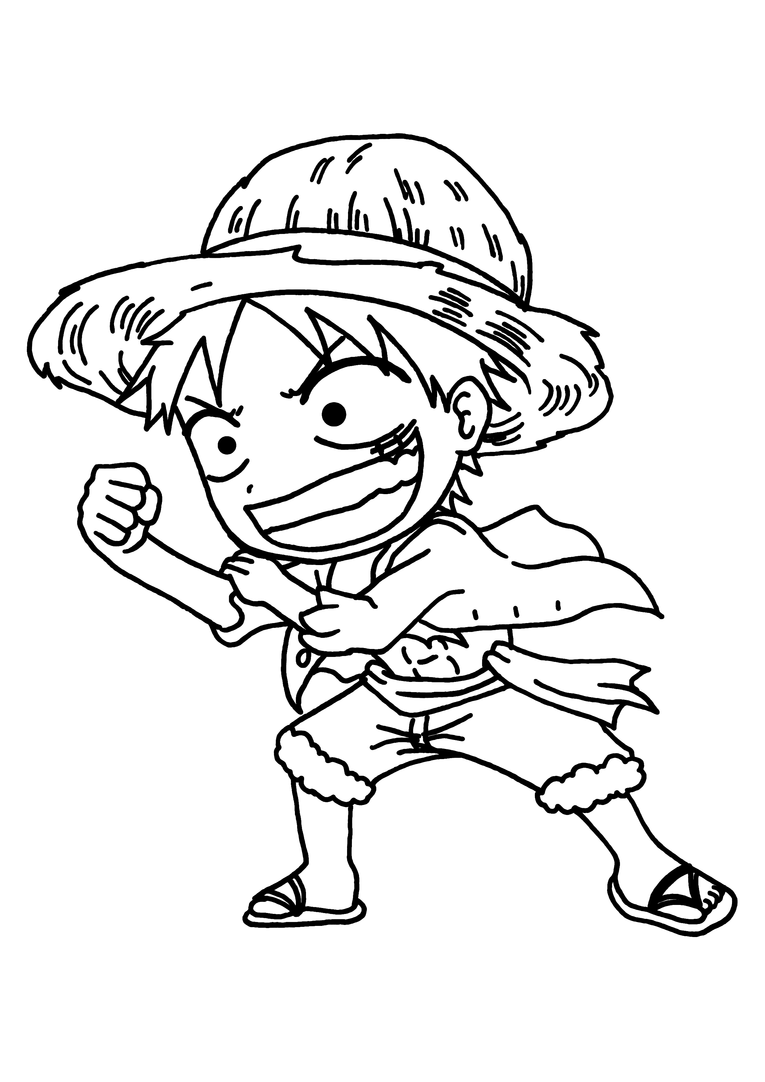Coloriage Mini One Pièce Manga - One piece à imprimer