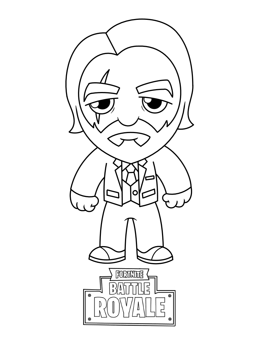 Coloriage Mini Reaper Skin Fortnite - Fortnite à imprimer
