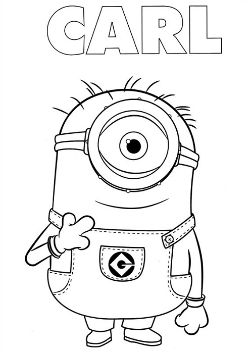 Coloriage Minion gesticulant avec expression joyeuse - Minions à imprimer