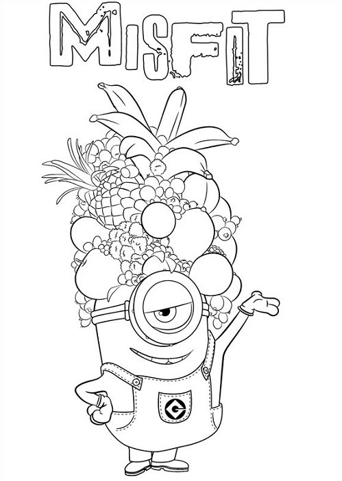 Coloriage Minion De Moi Moche Et Méchant Misfit - Minions à imprimer