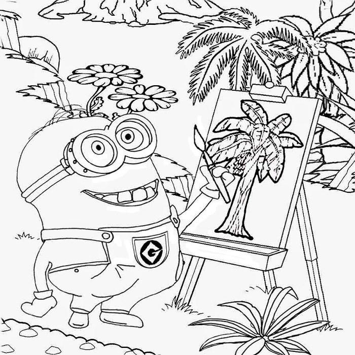 Coloriage Minion De Moi Moche Et Méchant Peinture - Minions à imprimer