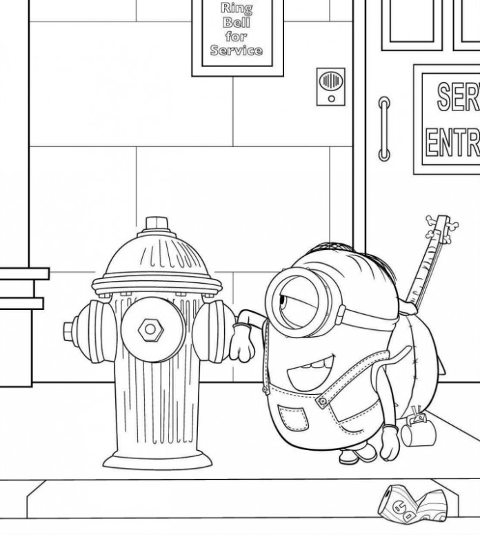Coloriage Minion En Mode Seduction - Minions à imprimer